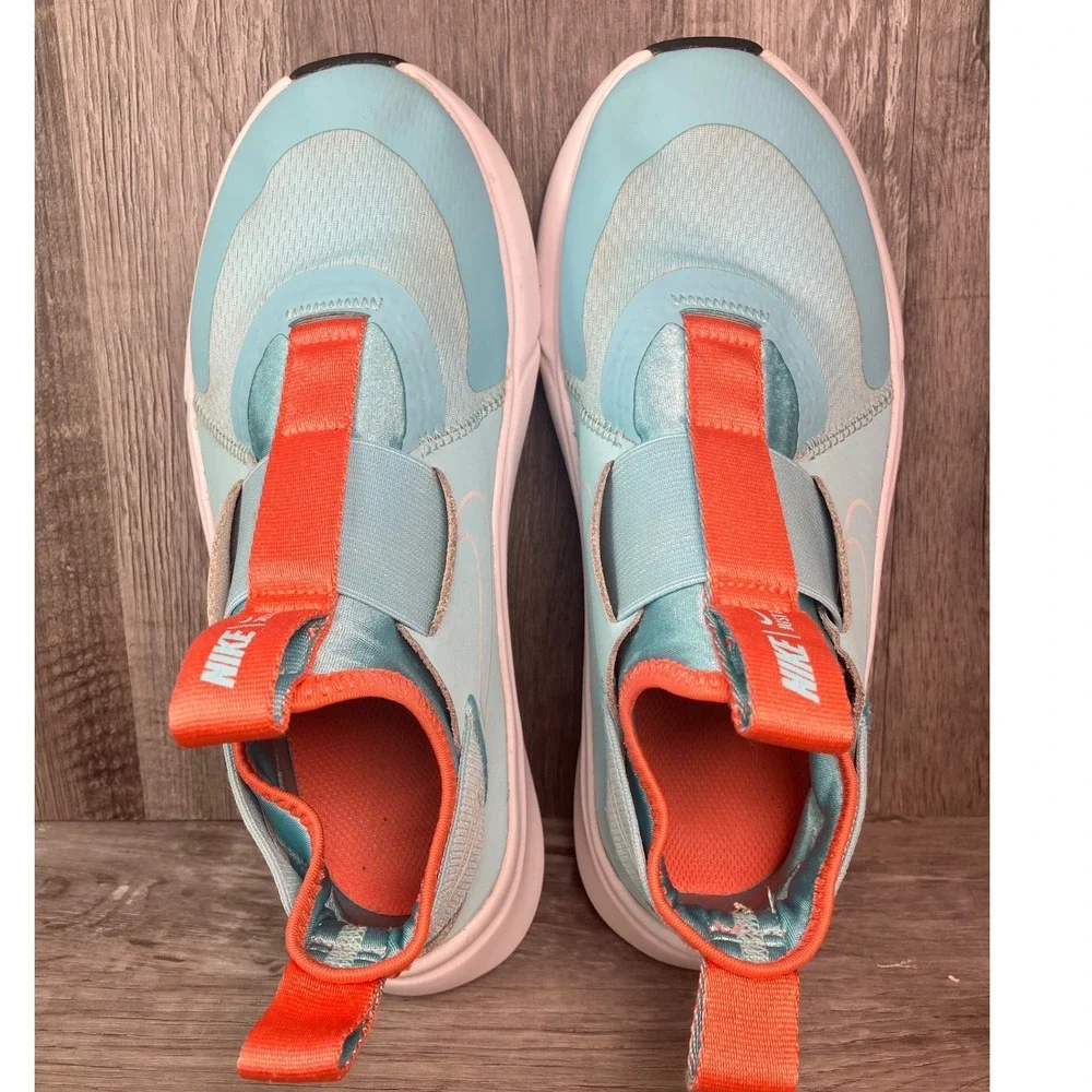 Nike Flex Plus GS Glacier Blue Orange Running Shoes CW7415-402 Youth Size 4Y